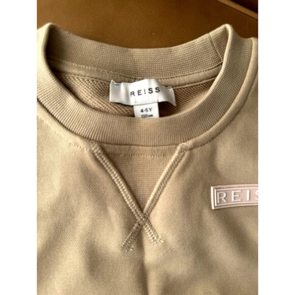Reiss Nina kids Set Sweatshirt and Shorts camel color sz 4-5 - Picture 5 of 8
